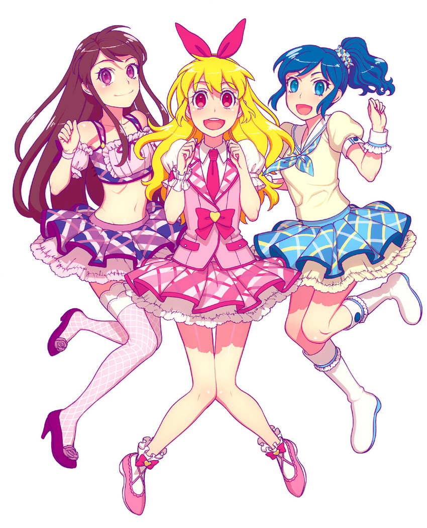 hoshimiya ichigo, kiriya aoi, and shibuki ran (aikatsu!) drawn by hijiri_rei