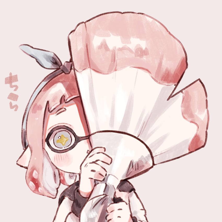 inkling player character and inkling girl (splatoon) drawn by plum0o0