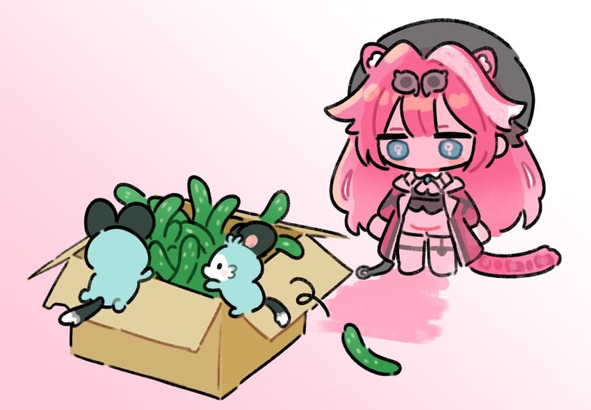 raora panthera and chattino (hololive and 1 more) drawn by meopun_(meopen429)