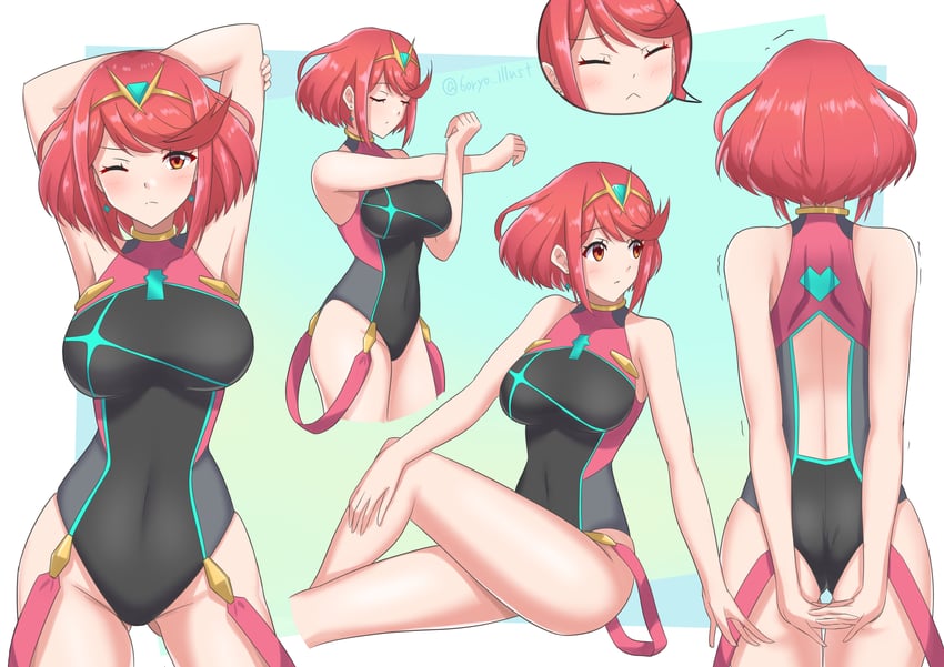 pyra (xenoblade chronicles and 1 more) drawn by ryochan96154