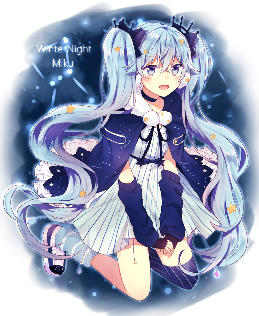 hatsune miku and fuyu no yoru miku (vocaloid) drawn by kuro-kinoko-obake