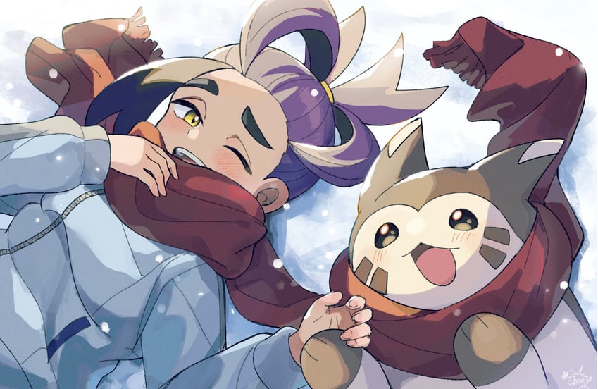 kieran and furret (pokemon and 1 more) drawn by matsuda_(0yx38755230263c)
