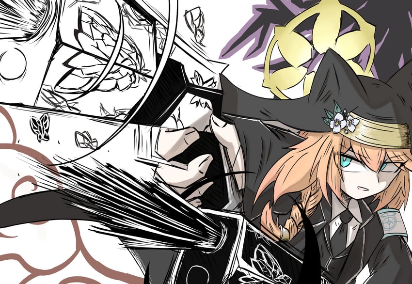 mari (blue archive and 3 more) drawn by eriten_(user_hxkw8454)
