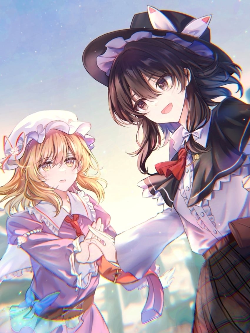 usami renko and maribel hearn (touhou) drawn by hakubo_(usgr_0)