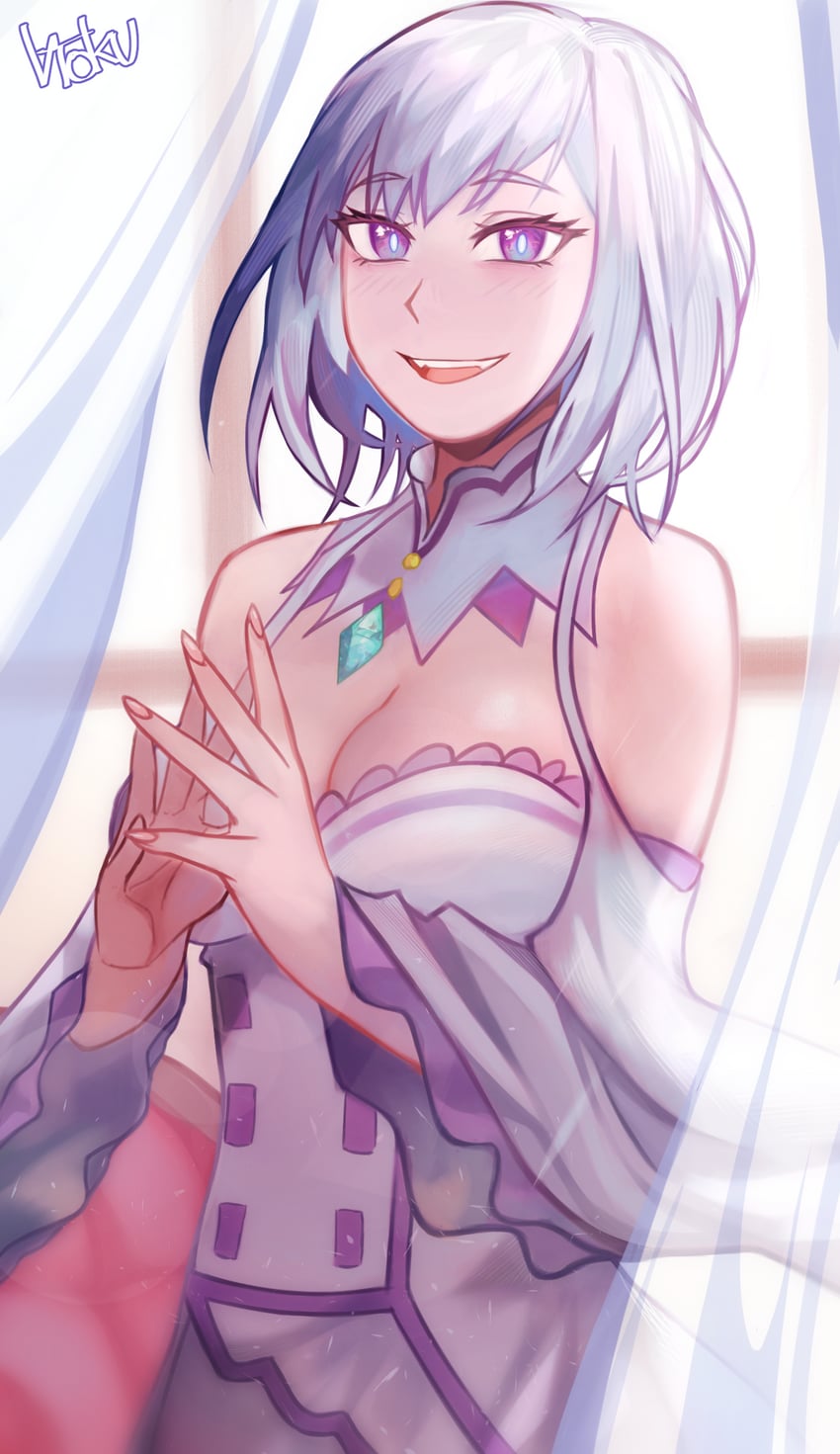 emilia (re:zero kara hajimeru isekai seikatsu) drawn by vtoku