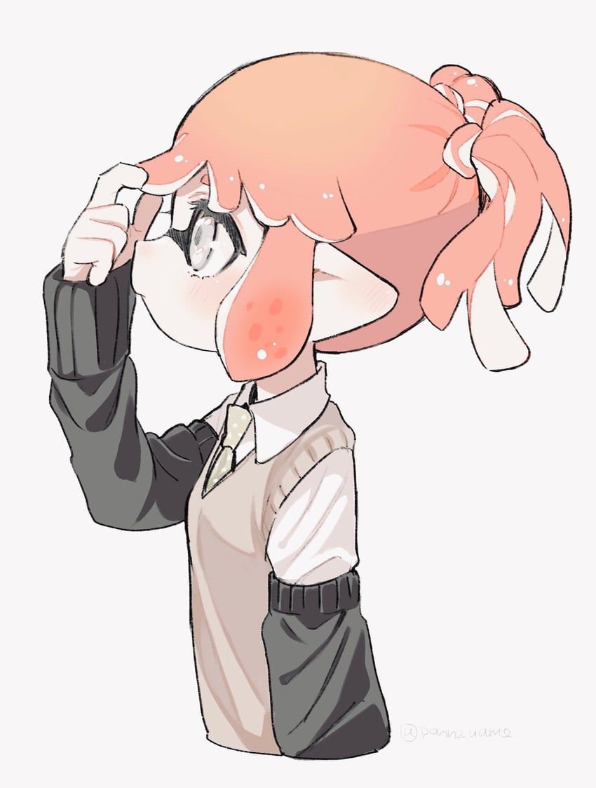 inkling player character and inkling girl (splatoon) drawn by amezawa_koma