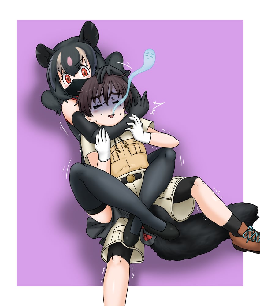 captain and aye-aye (kemono friends and 1 more) drawn by adansosutega