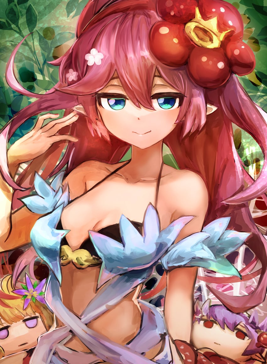 traptrix rafflesia, traptrix atrax, and traptrix nepenthes (yu-gi-oh!) drawn by hatano_kiyoshi