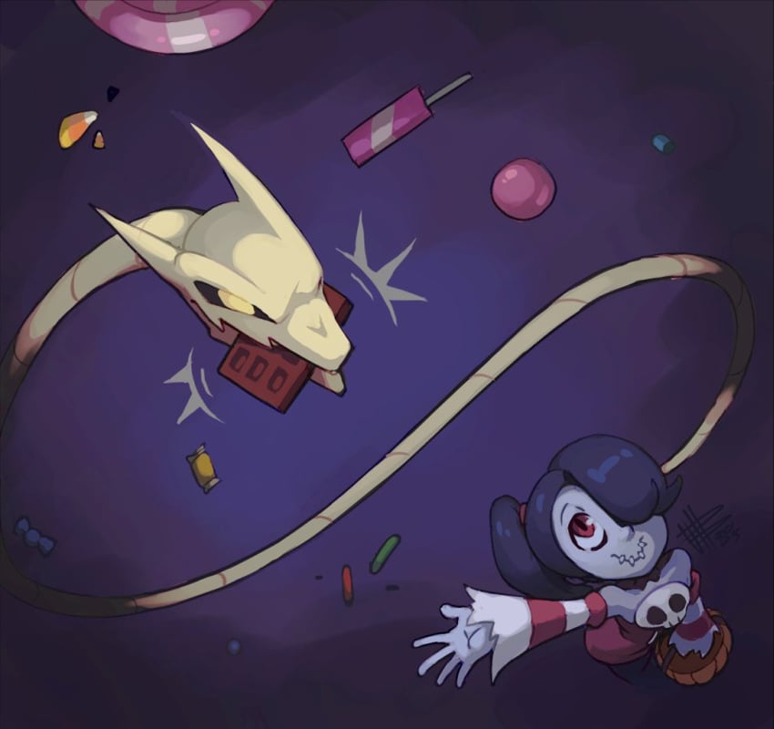 squigly and leviathan (skullgirls) drawn by mateus_upd