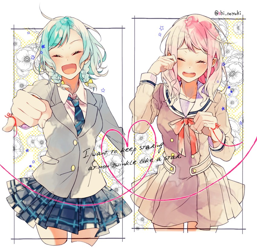 hikawa hina and maruyama aya (bang dream!) drawn by shino_yuki