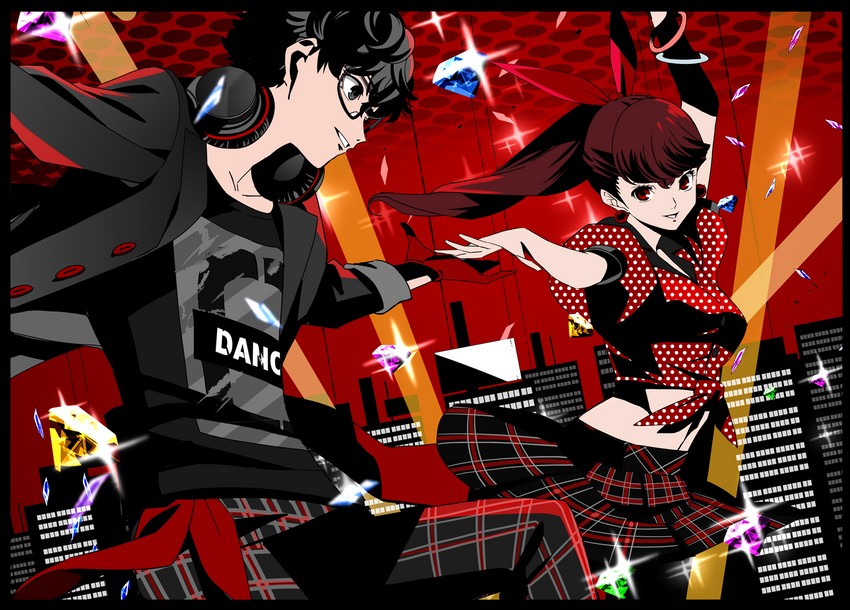 amamiya ren and yoshizawa kasumi (persona and 4 more) drawn by edoya_inuhachi