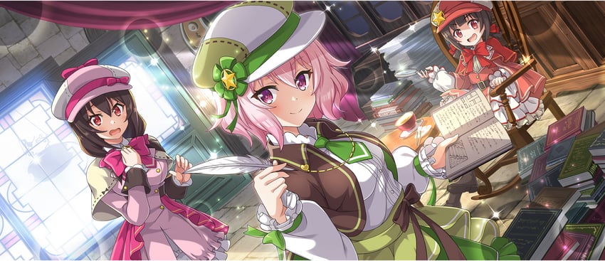 yunyun, komekko, and shinjin succubus (kono subarashii sekai ni shukufuku wo! and 1 more)