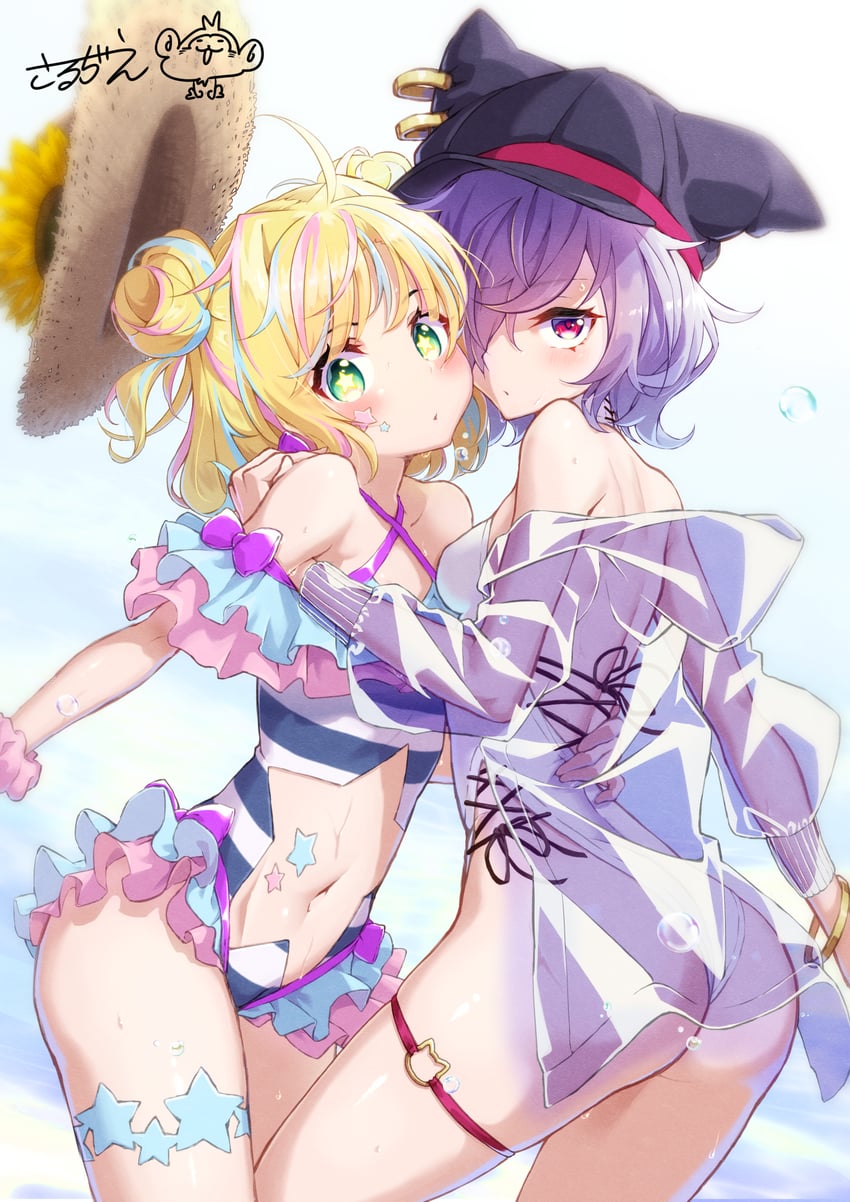 silvia and paule clown (i-live) drawn by sarujie_(broken_monky)
