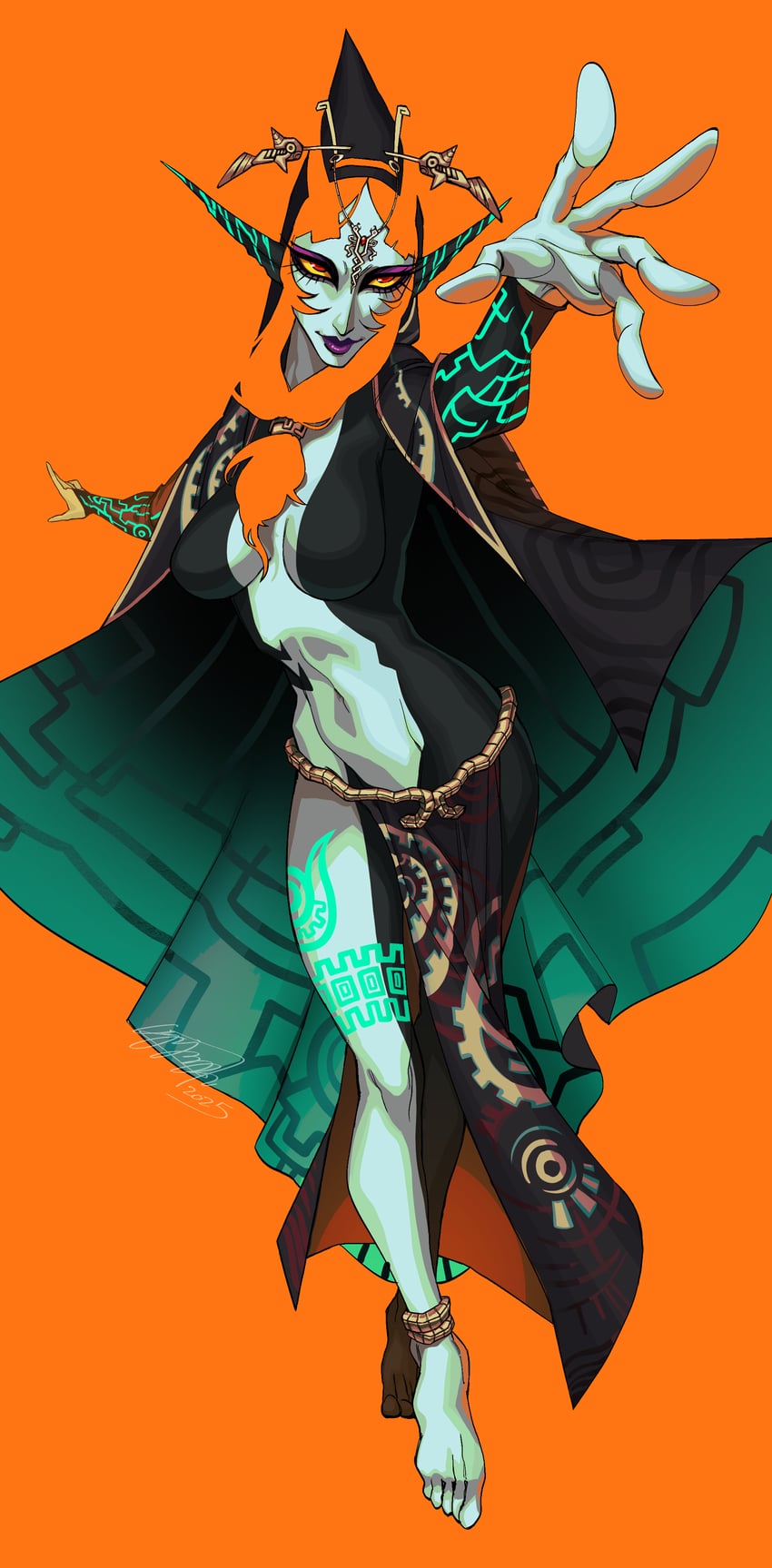 midna (the legend of zelda and 1 more) drawn by ang3lteeth