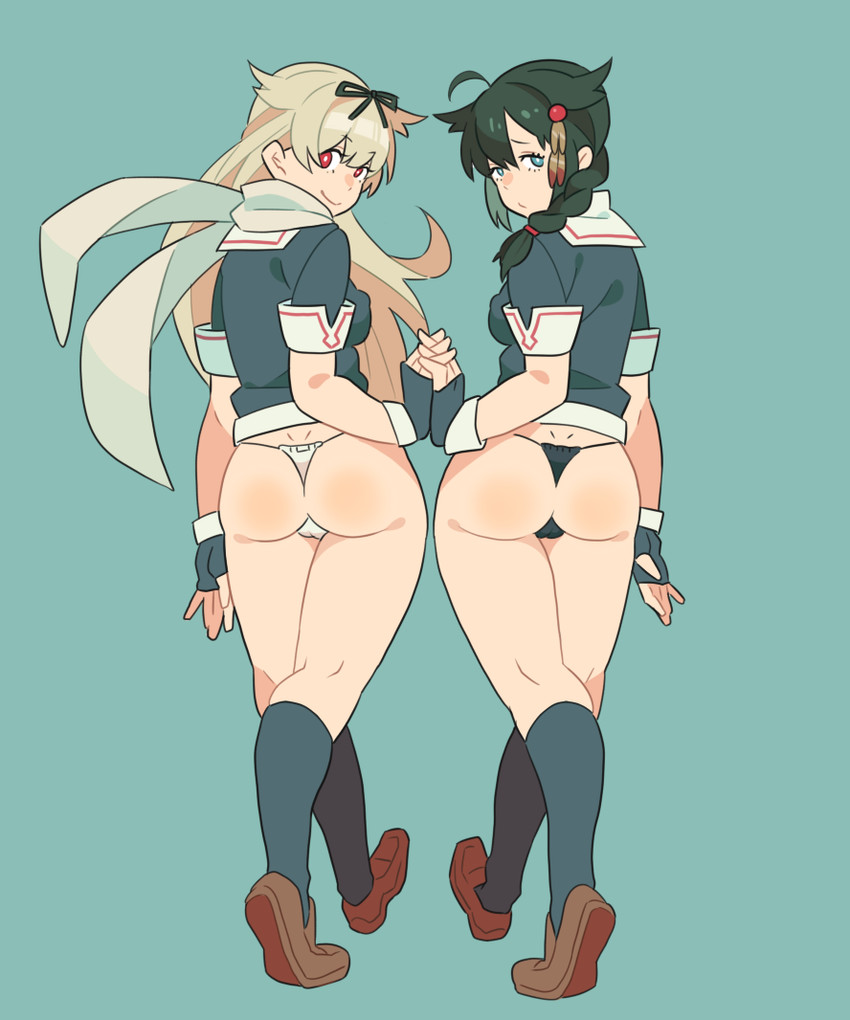 shigure, yuudachi, shigure kai ni, and yuudachi kai ni (kantai collection) drawn by emu_(eomou)