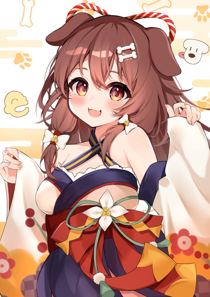 inugami korone, listener, and hoso-inu (hololive) drawn by takumin_dx