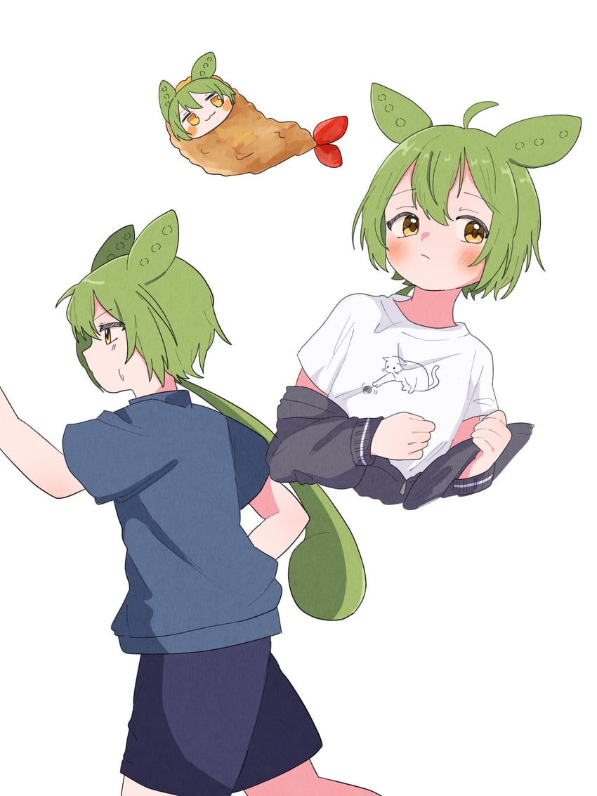 zundamon (voiceroid and 1 more) drawn by haru_maron