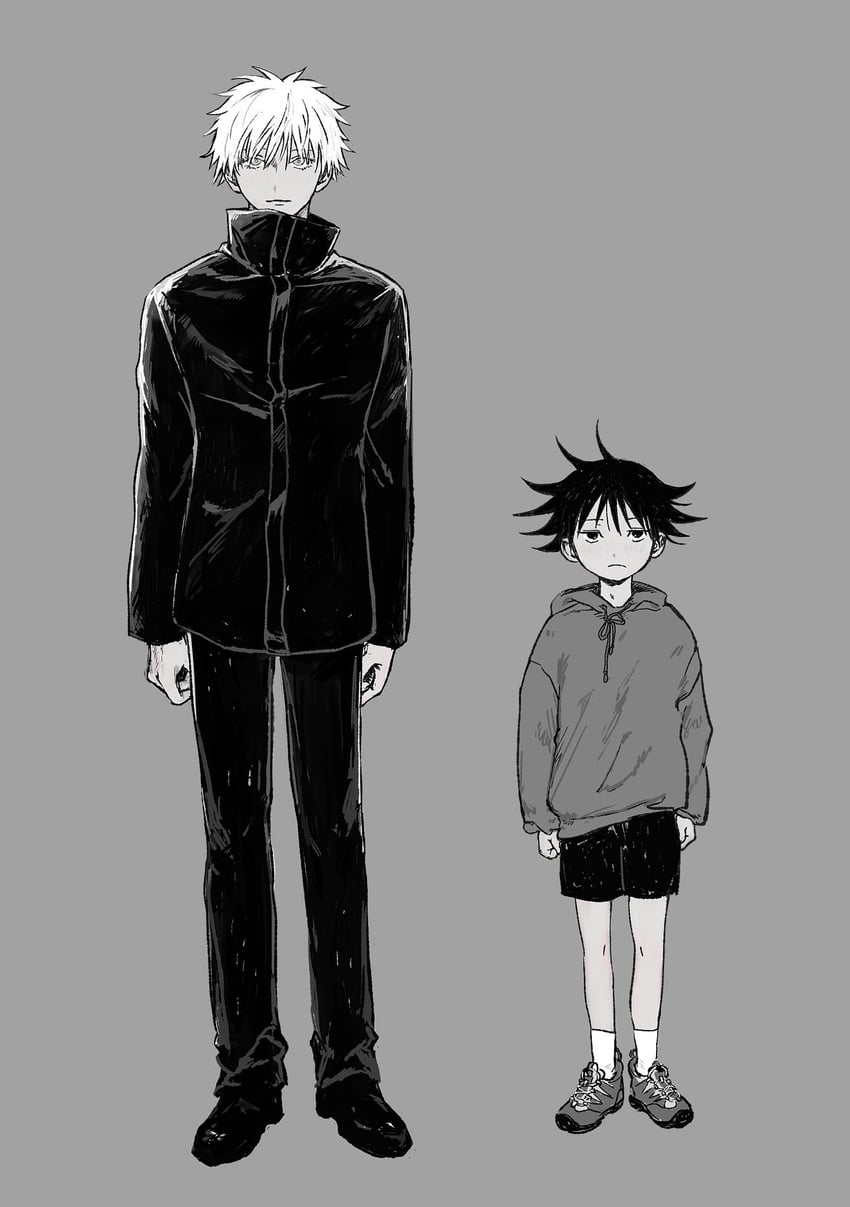 gojou satoru and fushiguro megumi (jujutsu kaisen) drawn by kinuc