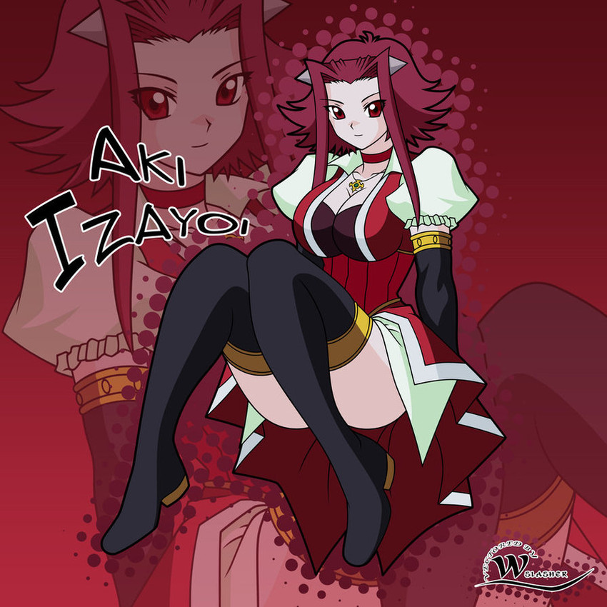 izayoi aki (yu-gi-oh! and 1 more) drawn by wslasher