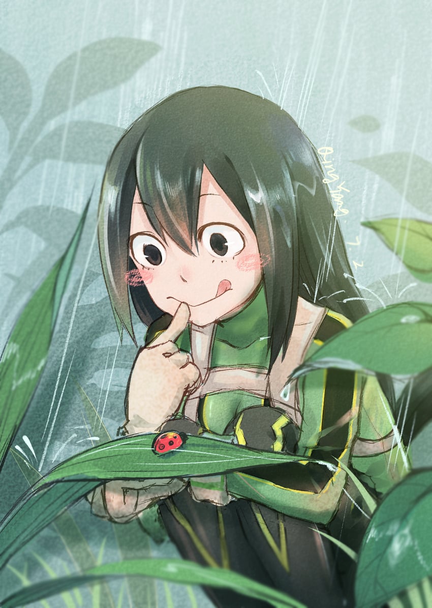 asui tsuyu (boku no hero academia) drawn by qing_yang