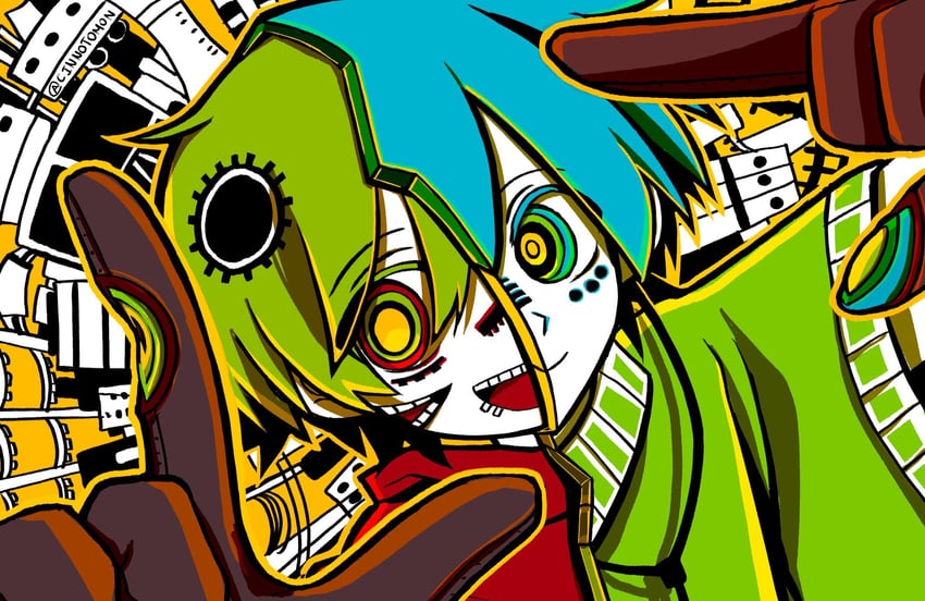 hatsune mikuo and gumiya (vocaloid and 1 more) drawn by cinnotomon
