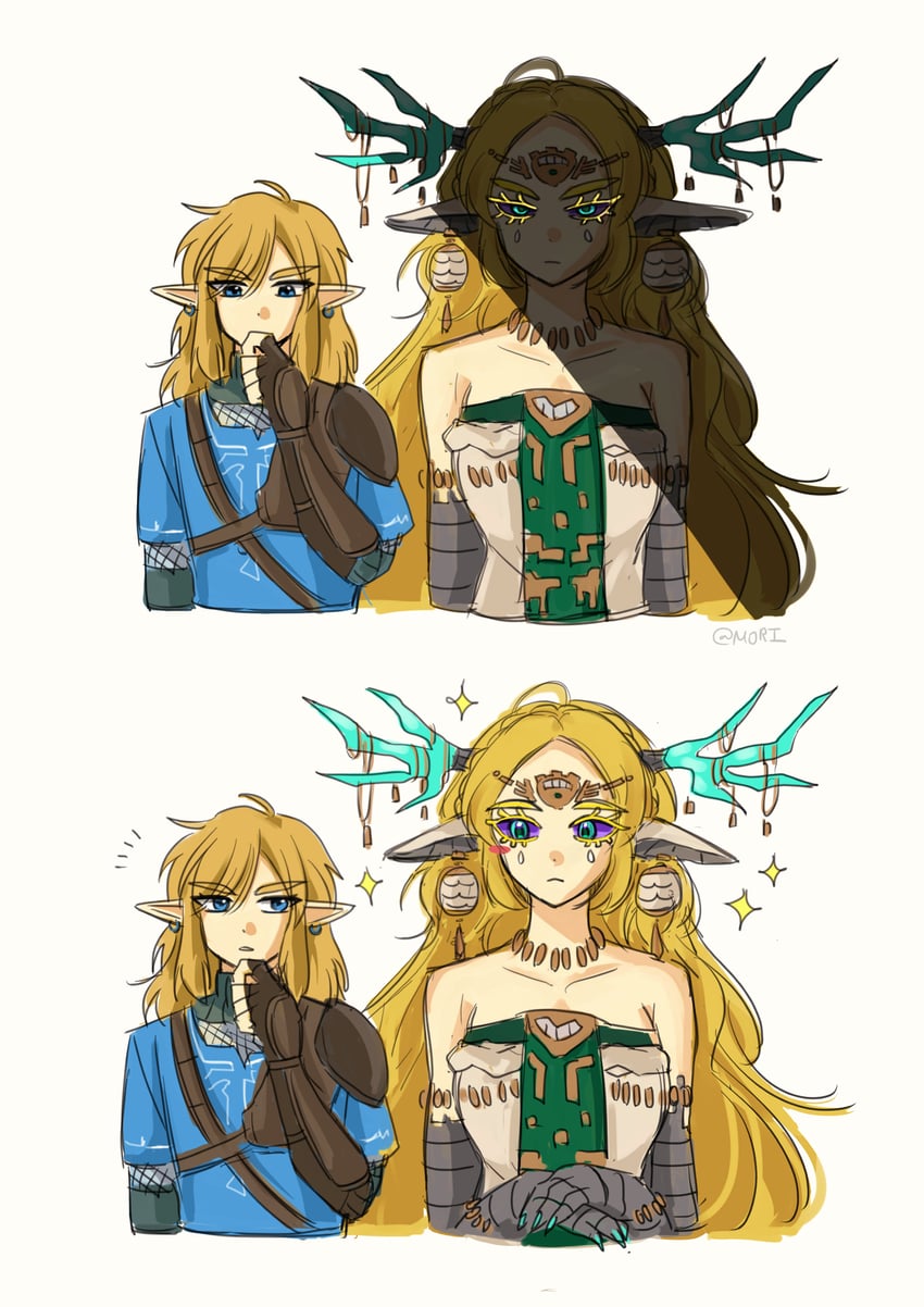 link, princess zelda, and light dragon (the legend of zelda and 1 more) drawn by mori_(vvmorivv)