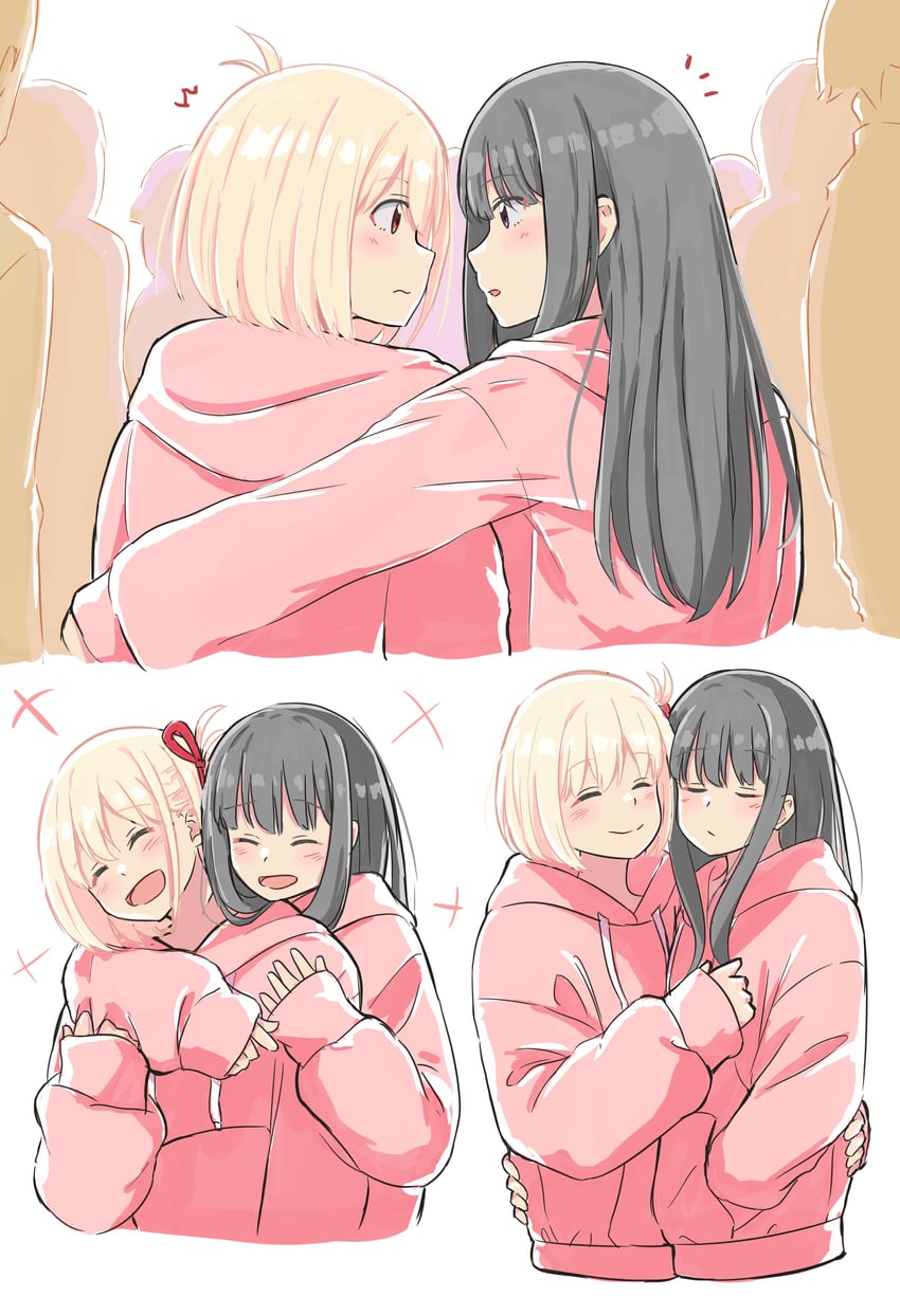 nishikigi chisato and inoue takina (lycoris recoil) drawn by chai_haru