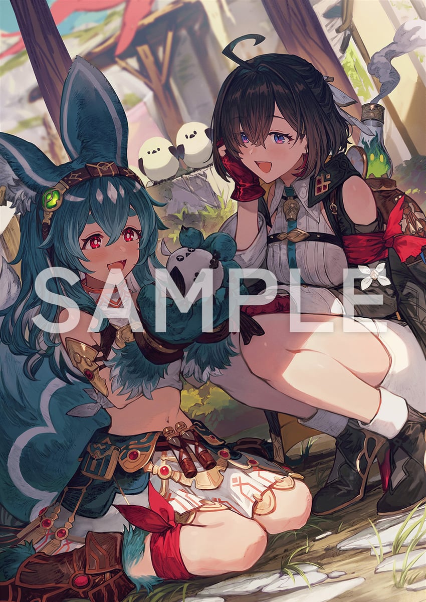 yumia liessfeldt, flammi, and lenja (atelier and 1 more) drawn by benitama