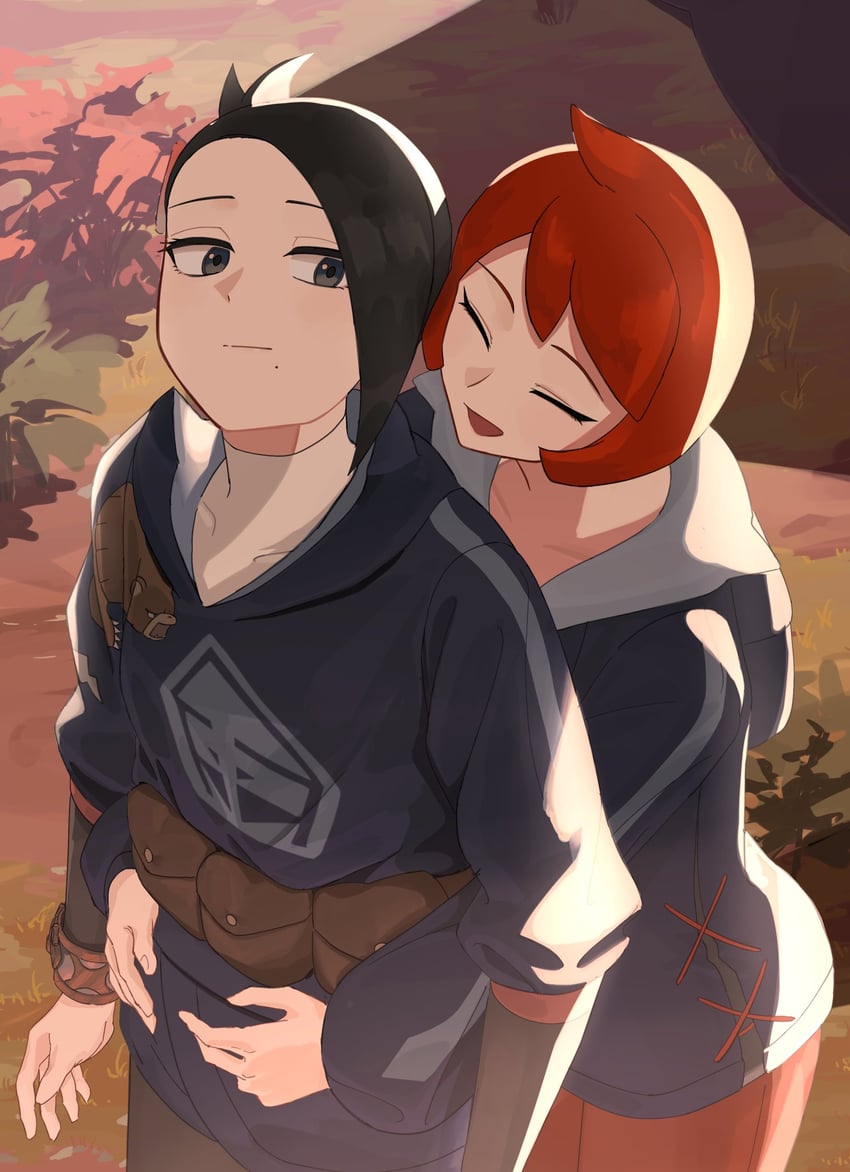 arezu and mai (pokemon and 1 more) drawn by umebosi_nigame