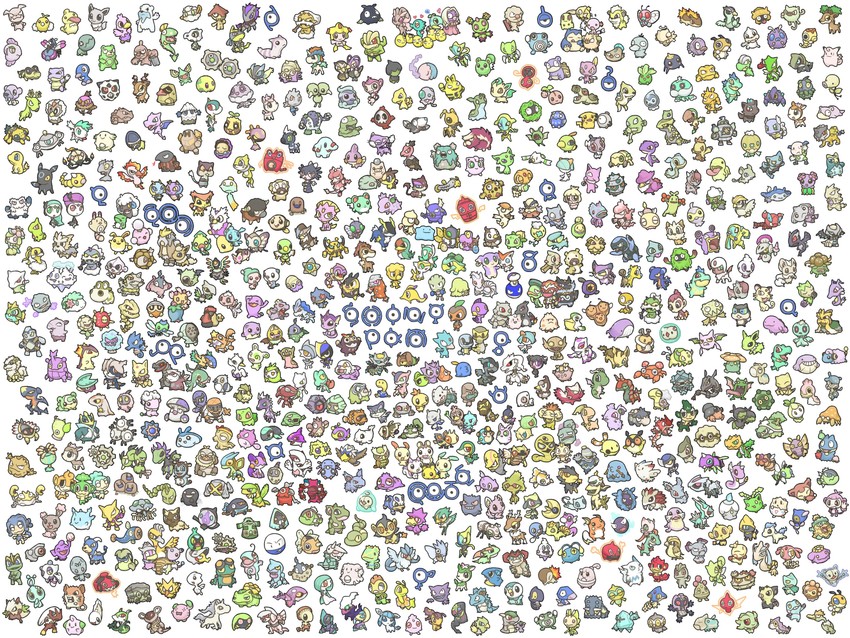 pikachu, gardevoir, eevee, rotom, charizard, and 674 more (pokemon and 3 more) drawn by oda_(dazarashi_koubou)