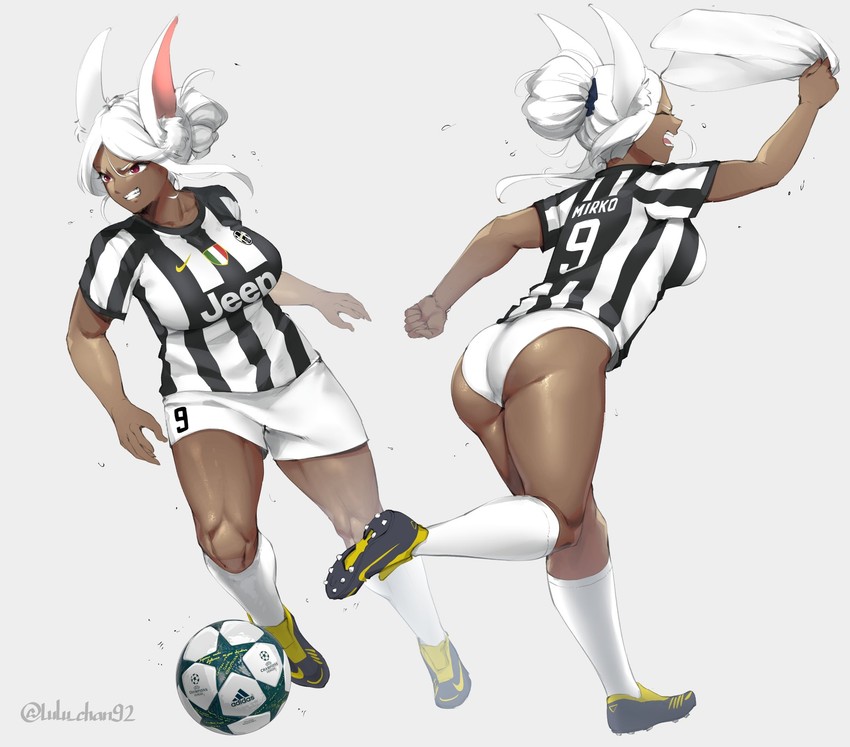 mirko and mirko vucinic (boku no hero academia and 1 more) drawn by lulu-chan92