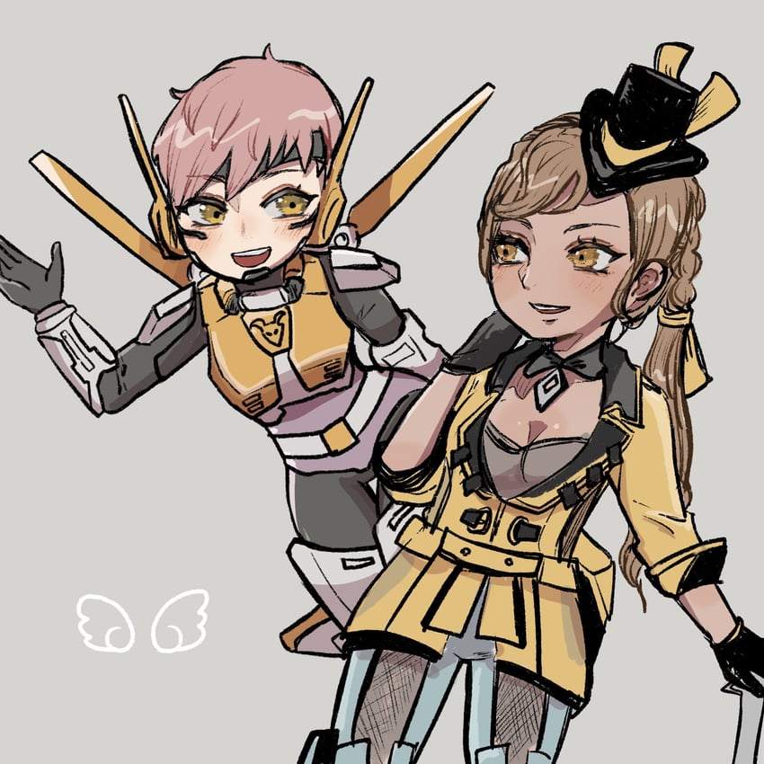 valkyrie, loba, gold standard loba, and titan tested valkyrie (apex legends) drawn by chidori_100