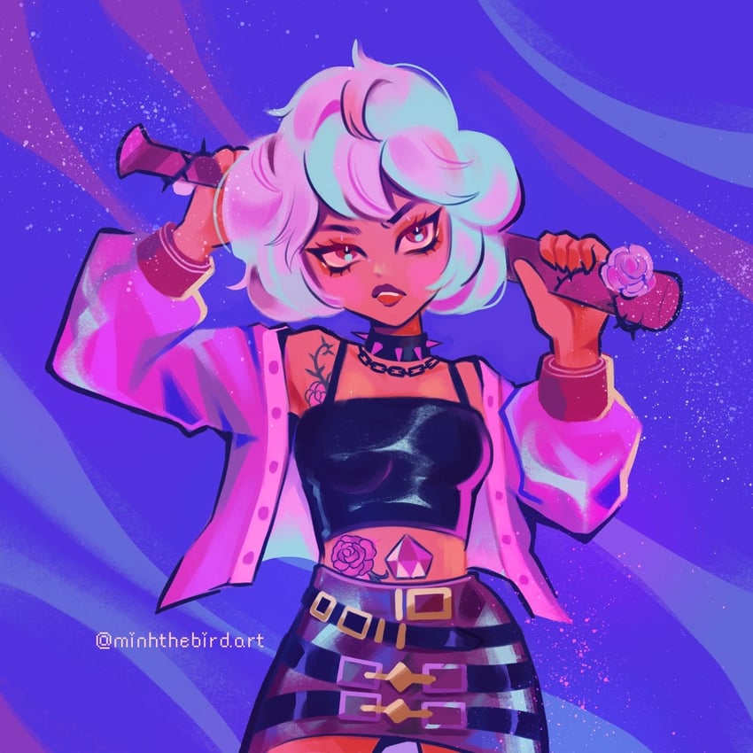 pink diamond (steven universe) drawn by mimpish