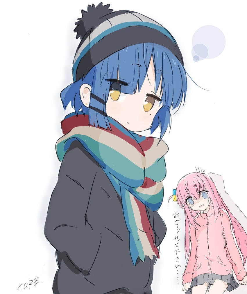 gotoh hitori, yamada ryo, and shima rin (bocchi the rock! and 1 more) drawn by core_(mayomayo)