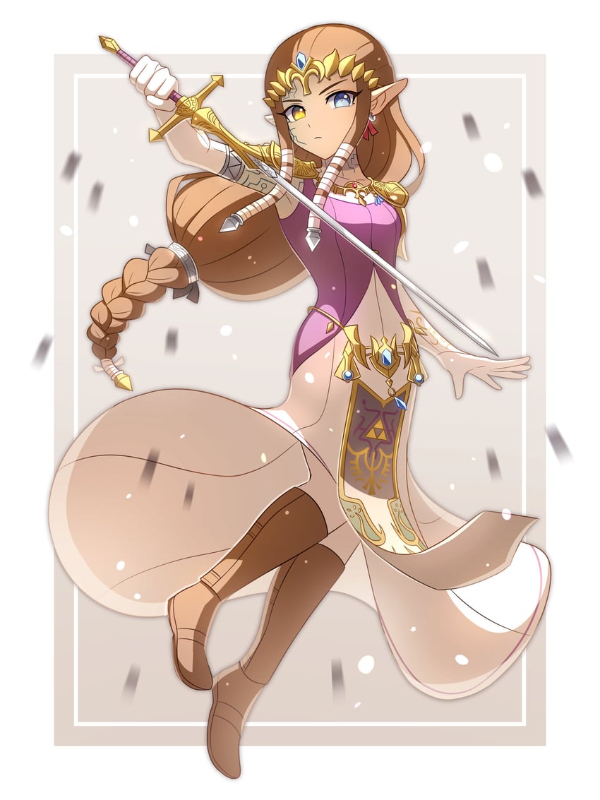princess zelda (the legend of zelda and 1 more) drawn by enni