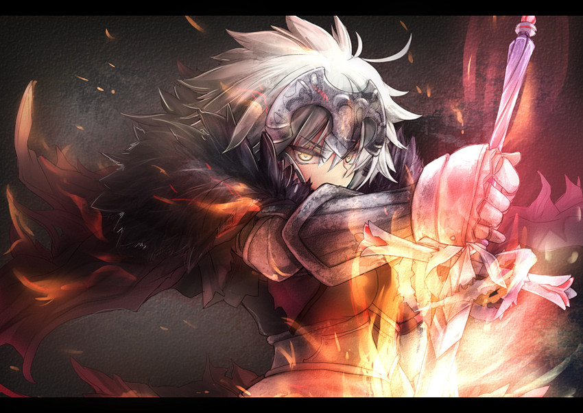 jeanne d'arc alter (fate and 1 more) drawn by yude