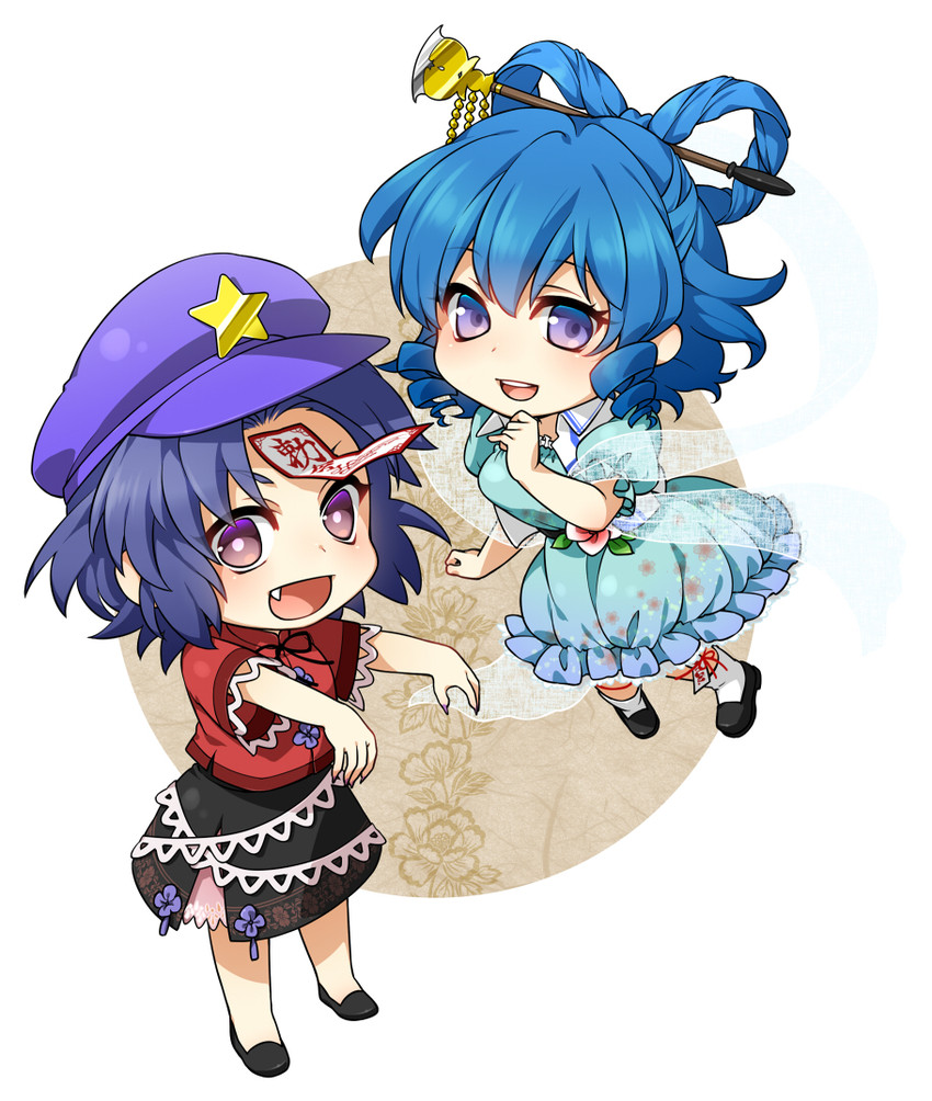 kaku seiga and miyako yoshika (touhou) drawn by mise_yuzuki