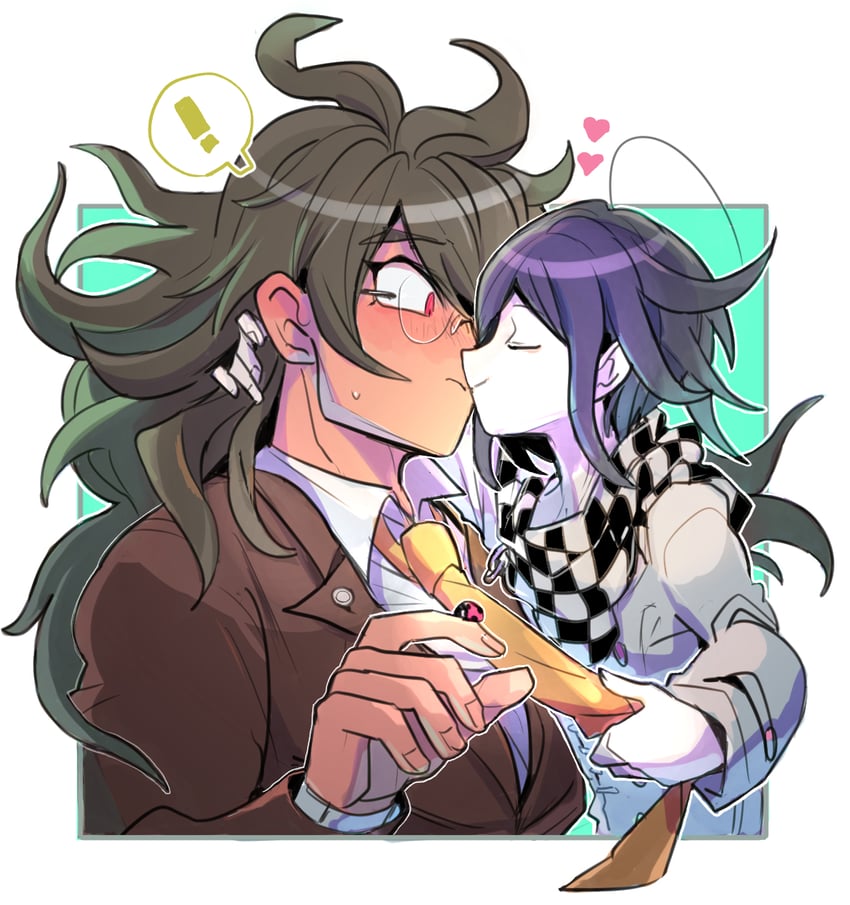 oma kokichi and gokuhara gonta (danganronpa and 1 more) drawn by kumakoro_(tetsupag)