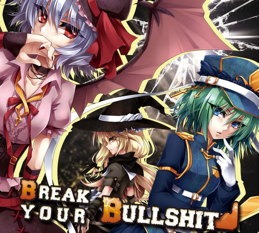 kirisame marisa, remilia scarlet, and shiki eiki (touhou) drawn by ueno_tsuki