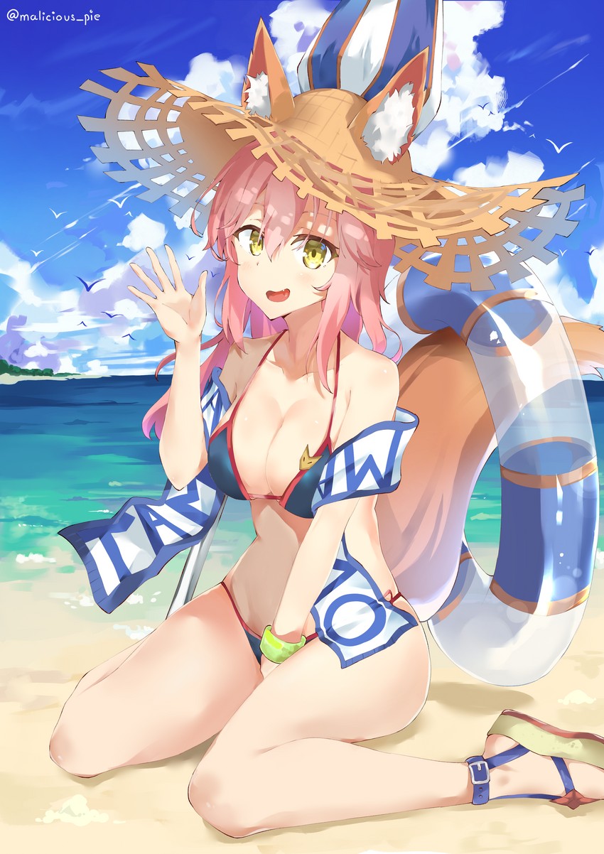 tamamo and tamamo no mae (fate and 1 more) drawn by maliciouspie!!!