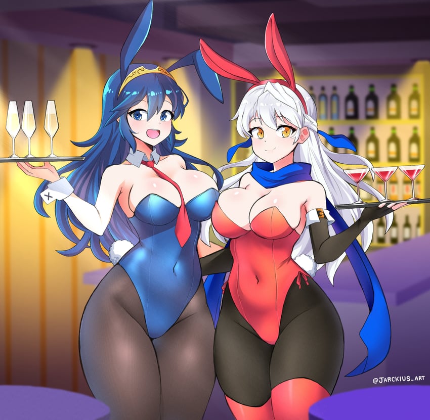 lucina and micaiah (fire emblem and 2 more) drawn by jarckius