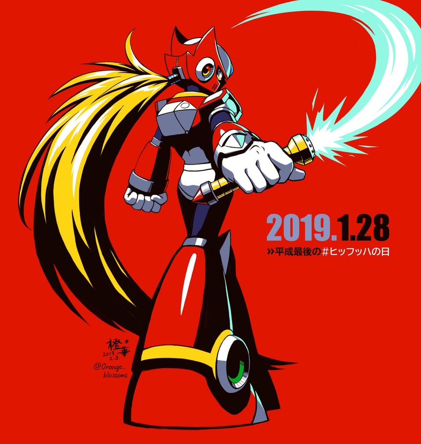 zero (mega man and 1 more) drawn by orange_blossoms(megaman)