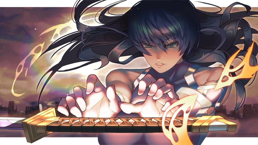 igawa asagi (taimanin and 2 more) drawn by ticoayme