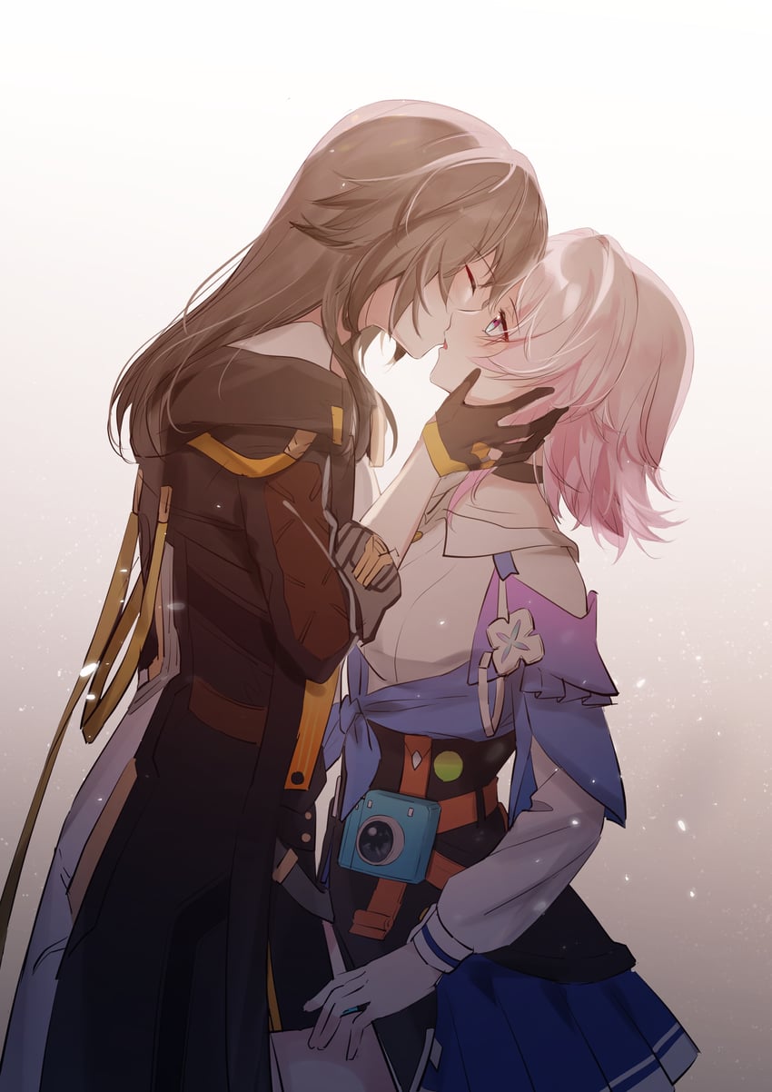 trailblazer, stelle, and march 7th (honkai and 1 more) drawn by zhuyin176