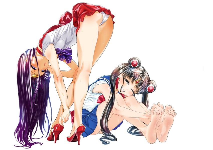kitagawa marin, sailor moon, sailor mars, and akebi komichi (bishoujo senshi sailor moon and 2 more) drawn by pp_bj
