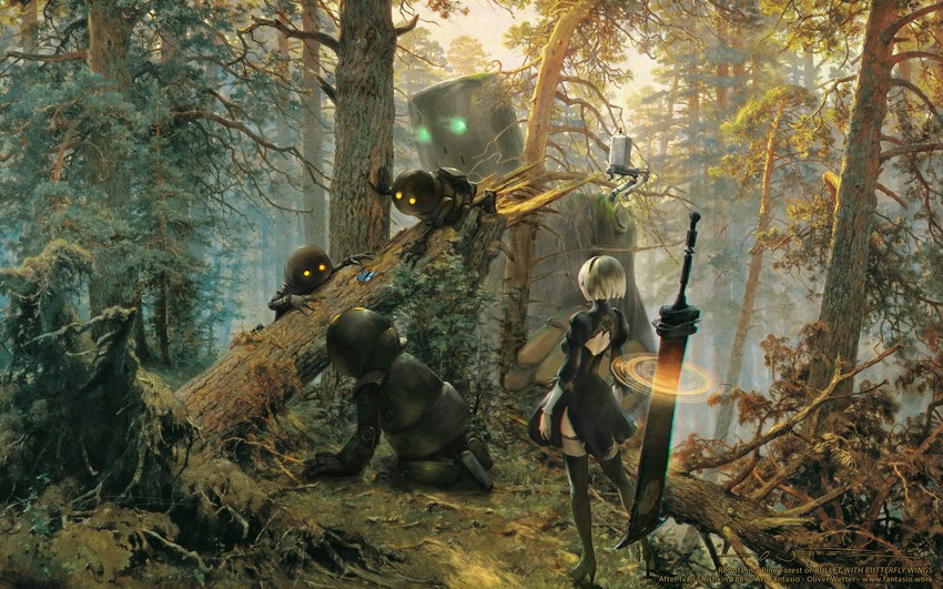 2b and pod (nier and 2 more) drawn by oliver_wetter