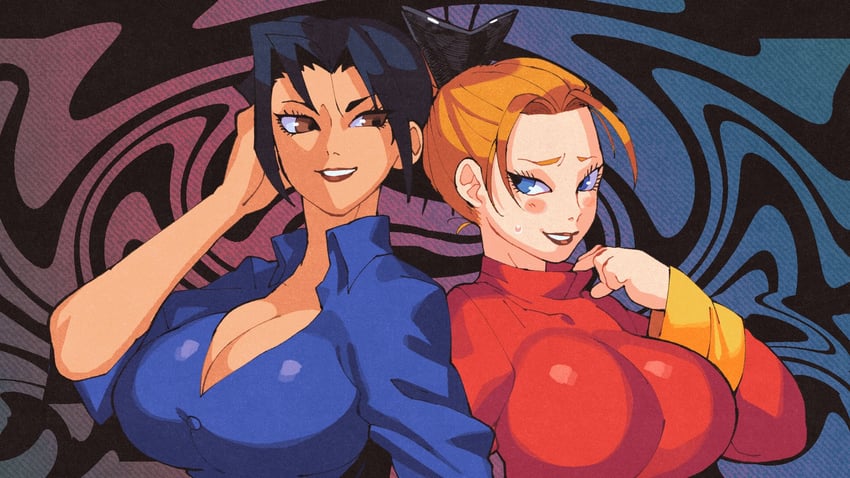 hana tsu vachel and rain qin (fear effect) drawn by inkerton-kun