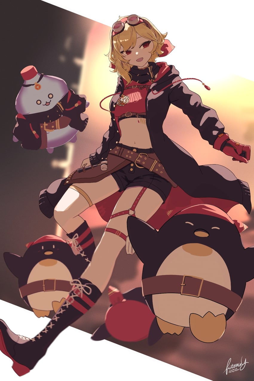 kaela kovalskia, pemaloe, and gachan (hololive and 1 more) drawn by futomoy