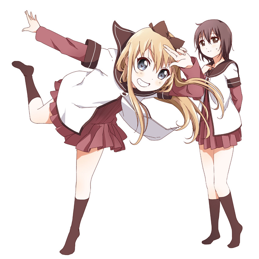 toshinou kyouko and funami yui (yuruyuri) drawn by kamiki_uutarou