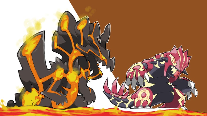 groudon, primal groudon, and dire miralis (pokemon and 1 more) drawn by blacknirrow
